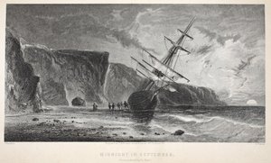Půlnoc v září, ilustrace z „Druhá Grinnellova expedice při hledání sira Johna Franklina...“, 1856